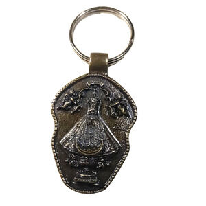 Santa Maria De San Juan Brass Tone Keychain Collectable Souvenir